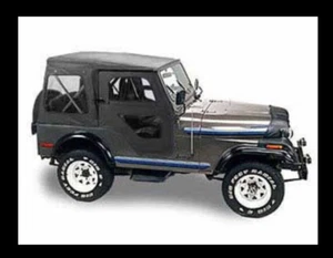 Bestop 51117-01 Soft Top Replace-A-Top Polymer Cloth Black Fits 1976-1983 CJ5 - Picture 1 of 1