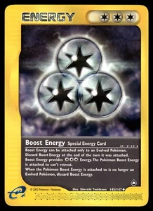 Boost Energy #145/147 Aquapolis Pokemon Near Mint or Better - Picture 1 of 2