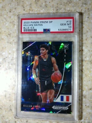 2020 Panini Prizm /99 DP Killian Hayes RC Blue Ice PSA 10 Gem Mint #12 - Image 1 of 2