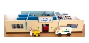 Wooden Play Hospital 🏥 - Child educational Set /Springboard - NEW - Picture 1 of 11