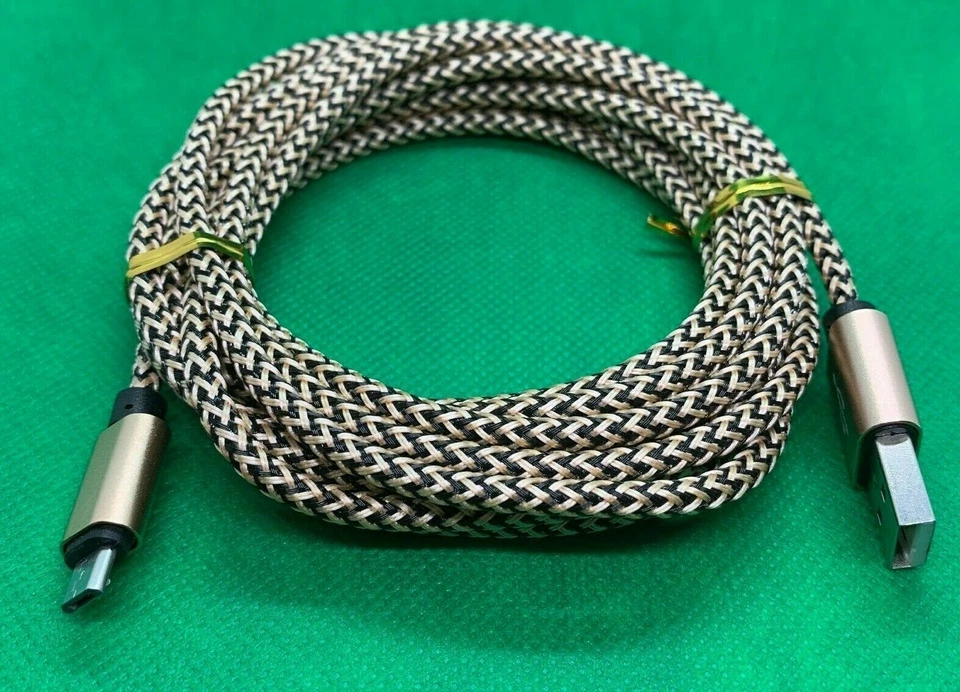Cable de sincronización de datos cargador micro USB cable trenzado para Samsung Android 1 3 10 pies Foto 1 de 1