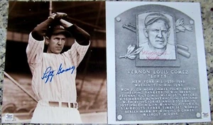2 Lefty Gomez Signed Baseball 8x10 Photo AR COA PSA JSA BECKETT GUARANTEE! - Picture 1 of 2