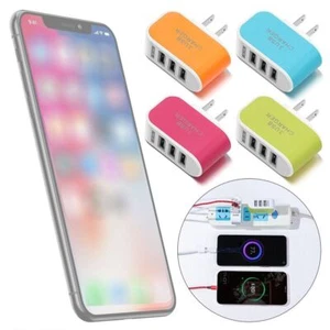 Phone European Plug 3 USB Ports Travel Charger Charger Multi Power Adapter - Photo 1 sur 14