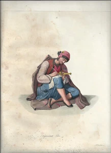 STACKELBERG COSTUMES ET USAGES DES PEUPLES DE LA GRECE MODERNE Tafel II. 1825 - Bild 1 von 3