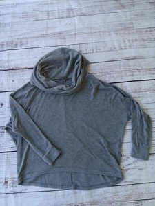 Poof Sweater Women's Small Gray Cowl Neck Long Sleeve Crop - Picture 1 of 8