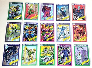 1990 Marvel Super-Villains 15 Card Lot with Venom, Thanos, Magneto, Dr. Doom + - Picture 1 of 5