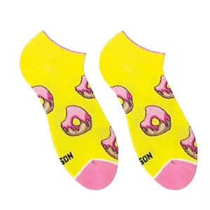 Donut gelb-rosa niedrige Socken | lustige Socken | perfekt für einen verspielten Style - Bild 1 von 2