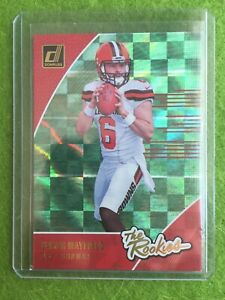 BAKER MAYFIELD ROOKIE CARD PRIZM RC 2018 Panini - Donruss Baker Mayfield #R-3 SP