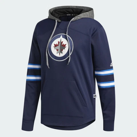 adidas NHL Winnipeg Jets Platinum Jersey Hoodie Hooded Sweatshirt Men's Size S Cover