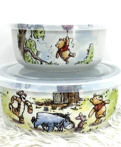 Disney Aufbewahrungsschalen Winnie Puuh Keramik Lüftungsdeckel Servierschalen stapelbar - Bild 1 von 8