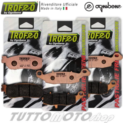 TROFEO BY OGNIBENE KIT 3 COPPIE PASTIGLIE KAWASAKI ZR7 S 750 1999-2003 SINTER ANTERIORE POSTERIORE