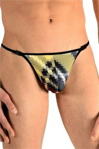 L'Homme Invisible Tartan String Detach Snaps Thong Striptease MY11X-TAR 7 - Picture 1 of 5