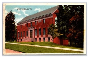 School of Mines Gebäude State College Pennsylvania PA UNP WB Postkarte N24 - Bild 1 von 2