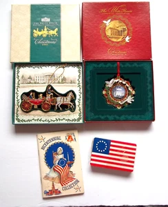 White House Historical Christmas Ornaments 2001 & 2013 NIB Bicentennial Booklet - Picture 1 of 8