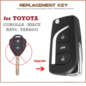 REMOTE CAR KEY Flip Suitable for TOYOTA HIACE RAV4 COROLLA TARAGO 2009 - 2014 G - Picture 1 of 9