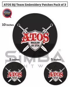 ATOS BJJ Martial Arts Patches Bjj Gi Patches BJJ ATOS Club Embroidered Patches - Picture 1 of 8
