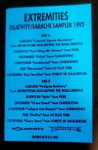 Extremities "Sampler" Promo w/ Godflesh, Entombed, Carcass, more 1992 (Earache) - Picture 1 of 5