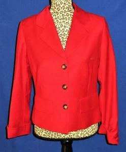 BERNARD ZINS, Paris Red Wool/Cashmere Blend, Ladies Jacket Blazer Size 6 - Picture 1 of 4