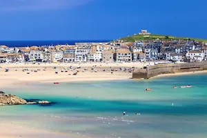20"x30" St Ives Cornwall Cornish Beach Harbour Canvas Pictures Wall Prints  - Picture 1 of 1