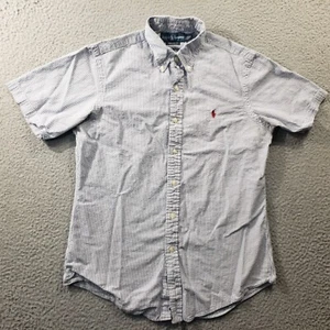 Vintage Ralph Lauren Hemd Herren Medium Custom Fit Seersucker Knopfleiste gestreift - Bild 1 von 11