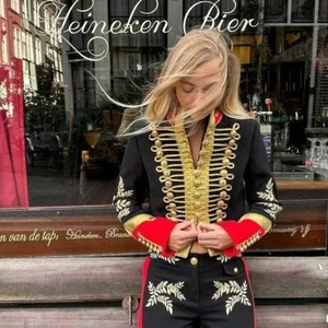 Women's Vintage Military Style Embroidered Wool Jacket Designer Inspired Fashion - Picture 1 of 23