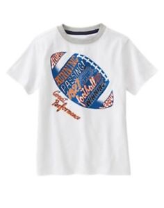 GYMBOREE EVERYDAY ALLSTAR FOOTBALL Running Passing S/S TEE 4 5 6 7 8 10 NEUF AVEC ÉTIQUETTES