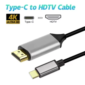 USB 3.1 Type C to HDMI 2.1 Cable Type C 4K@30Hz Adapter for Phone TV Laptop PS5 - Picture 1 of 9