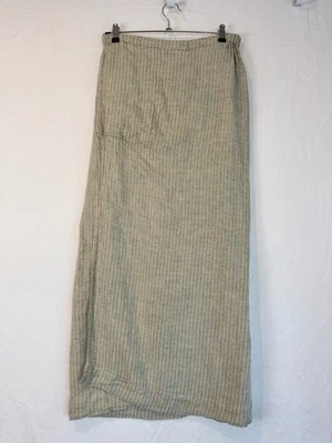 Falda De Colección Lino Engelhart Lino Bolsillo Largo Talla Grande Lagenlook Amarillo/Azul Foto 1 de 4