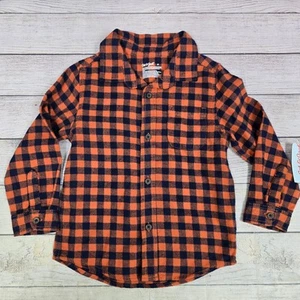 Cat And Jack Childrens Boys Size 4T 100% Cotton Flannel Shirt Soft Warm Cozy NWT - Picture 1 of 8