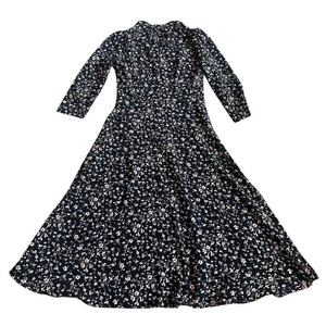 Arefeva Blumendruck Kleid Stehkragen Cropped Ärmel fließend Größe Medium Damen - Bild 1 von 12