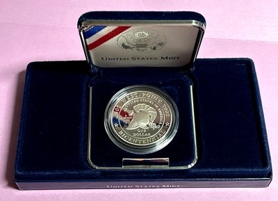 2002 Military Academy Bicentennial Comm $1 Dollar coin Proof w/COA and OGP - Image 1 of 4
