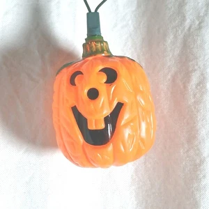 Vintage Halloween Kürbis Jack-O-Laterne Blasform Licht Set 10 Stück Hängedeko - Bild 1 von 8