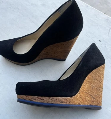 Luxury  Wedge Shoes Color Black Size 6.5 - Image 1 of 4