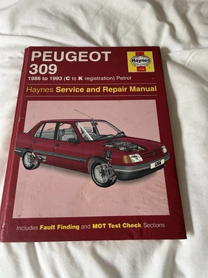 Haynes manual PEUGEOT 309 Petrol - 1986 To 1993 (C-K Registration) - Image 1 of 4