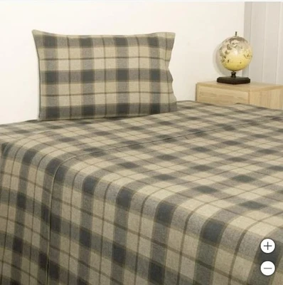 Funda de Almohada Sábana Ajustable Plana JP Fernandes Marrón Multicolor a Cuadros 3 Piezas Foto 1 de 4