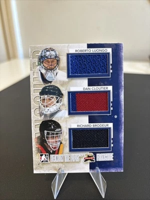 2011-12 ITG Between the Pipes Vancouver Triple Patch Brodeur Cloutier Luongo - Image 1 of 2