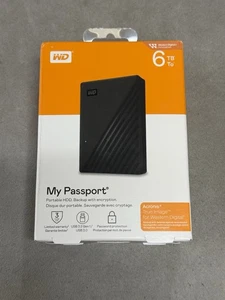WD WDBR9S0060BBK-WESN 6TB External USB 3.0 Portable Hard Drive - Picture 1 of 2