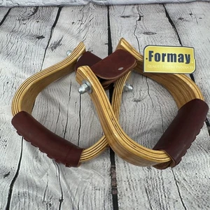 NWT Formay Bell Stirrups Oak Wood 3" Neck 2" Tread 5.25 x 5.25 172156-2-BG - Picture 1 of 8