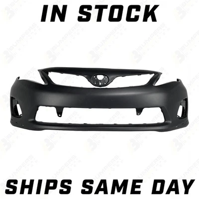 NEW Primered Front Bumper Cover for 2011-2013 Toyota Corolla S and XRS TO1000373 - Image 1 of 4
