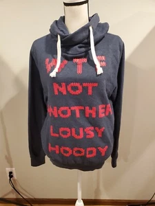 H&M Divided Size Small Women's Hoodie Blue Graphic Print Sweatshirt - Picture 1 of 6