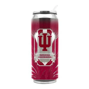 Indiana Hoosiers Stainless Steel 16.9oz Thermo Can [NEW] NCAA Mug Tumbler Coffee - Picture 1 of 1