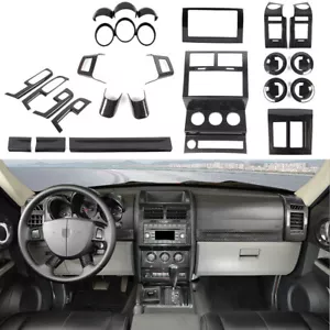 22pc Carbon Fiber Interior Set Center Console Trim Kit For Dodge Nitro 2007-2012 - Foto 1 di 11