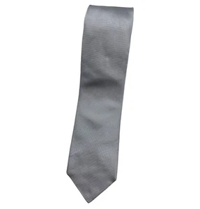 NEW ISAIA 7fold Men's 100% Silk Necktie LUXURY Tie Solid Gray W:3.2" - Picture 1 of 8