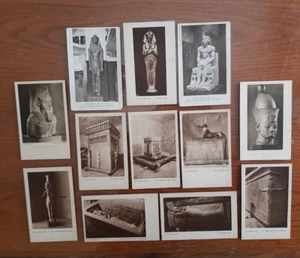EGYPT 1920-30 VINTAGE LOT 12PHARONIC POSTCARDS KING TUTANKHAMUN TREASURES&RAMSIS - Picture 1 of 19