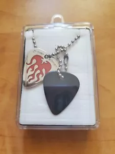 Seven Kings Guitar Pick Necklace New Red Flames Grover allman - Picture 1 of 4