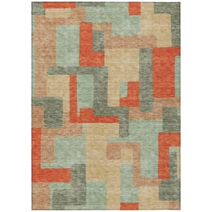 Addison Rugs Chantille ACN955 Sage 8' x 10' Indoor Outdoor Area Rug, Easy Clean, - Picture 1 of 8