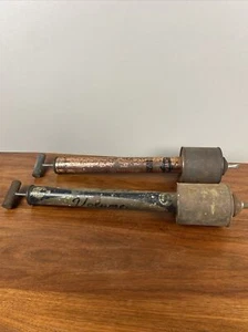 2 Vintage Universal and Volume Sprayers Hand Pump Pest/bug  Control wood handles - Picture 1 of 22