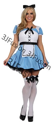 CLASSIFIED Damen ALICE IN WONDERLAND Märchenfigur Kostüm Outfit (AB)