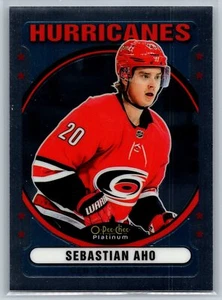 2021-22 O-Pee-Chee Platinum Sebastian Aho Retro Insert Hurricanes #R-24 - Picture 1 of 2