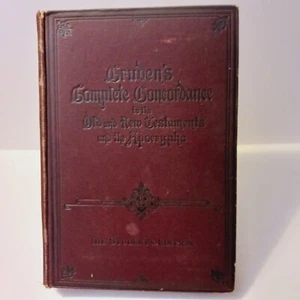Cruden's Complete Concordance To the Old and New Testaments 1894 HC Rare Vintage - Afbeelding 1 van 24